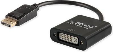 Savio Adapter DisplayPort - VGA CL-90/B, bag (Sub-D 15, 12 cm)