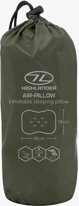 Immagine prodotto Highlander Nap Pak Camping Air Pillow (Cuscino per testa e collo)