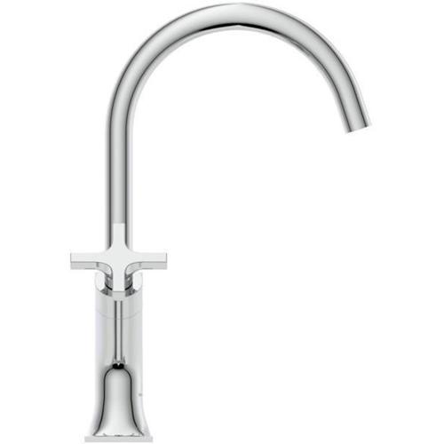 Ideal Standard, Rubinetteria per bagno, IDS Zweissriff-Waschtischarmatur JOY NEO Kreuzgr. o Ablaufgarnitur chrom