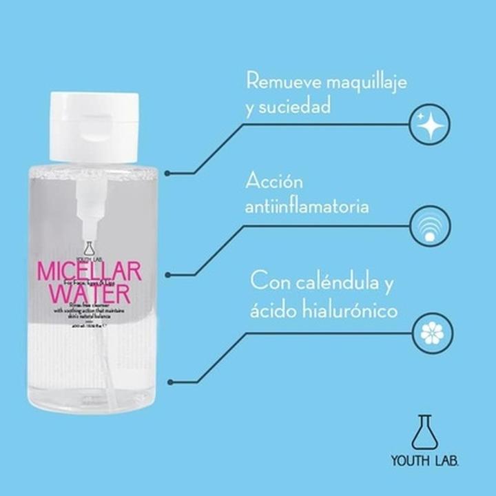 Image du produit Youth lab. Youth Lab Eau micellaire 400ml (Lingettes nettoyantes pour le visage, 400 ml)