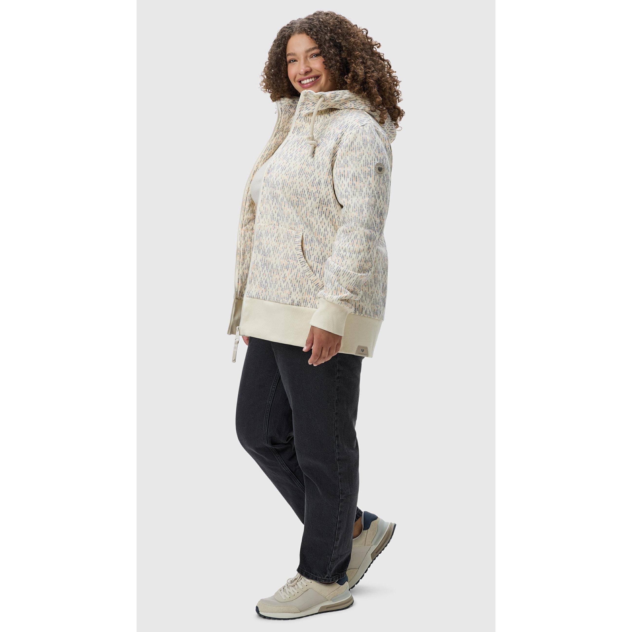 Thumbnail - Ragwear, Damen, Pullover, Neska Print Zip Plus, Beige, (44)