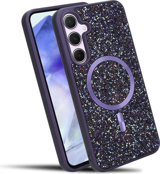Produktbild Cadorabo Samsung Galaxy A55 5G Hülle kompatibel mit MagSafe Glitzer Case (Samsung Galaxy A55)