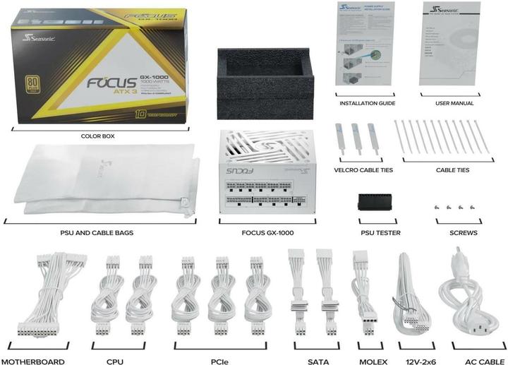 Produktbild Seasonic Focus GX-1000 (1000 W)