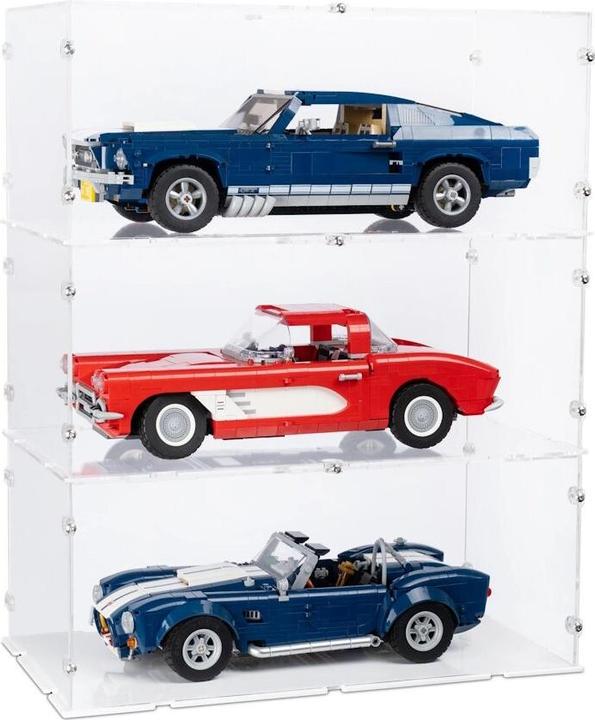 Actual product image iDisplayit Acrylic display for LEGO® 10357 Shelby Corba 427 S/CX(With clear base, stackable)