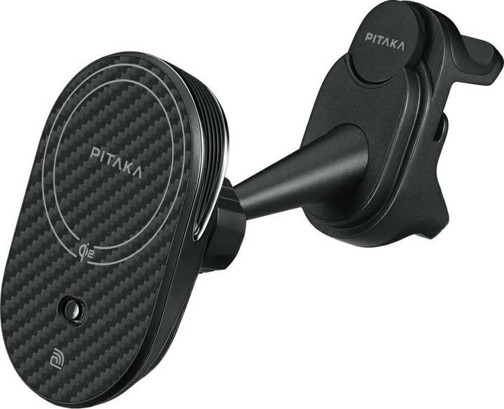 Produktbild Pitaka Car mount with wireless charger MagEZ Pro 2 Qi2 Tesla Magsafe for Tesla Model 3/Y black gray