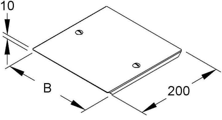 Actual product image Niedax NIE RFDDV 85.500 Cover for drop section 85x504mm with hinged lock.