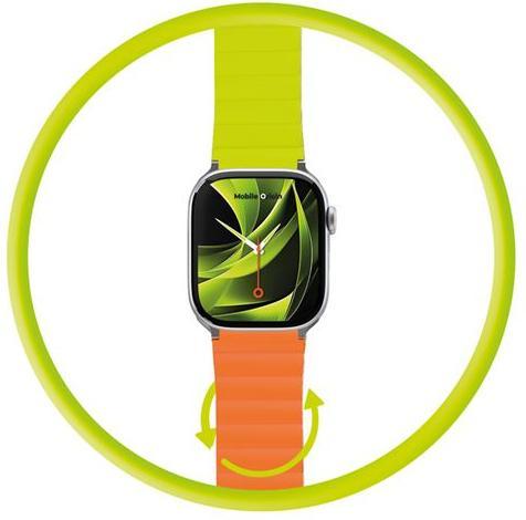 Actual product image Mobile Origin Magnetic Watch Strap II orange/green - Apple Watch 49mm/46mm/45mm/44mm