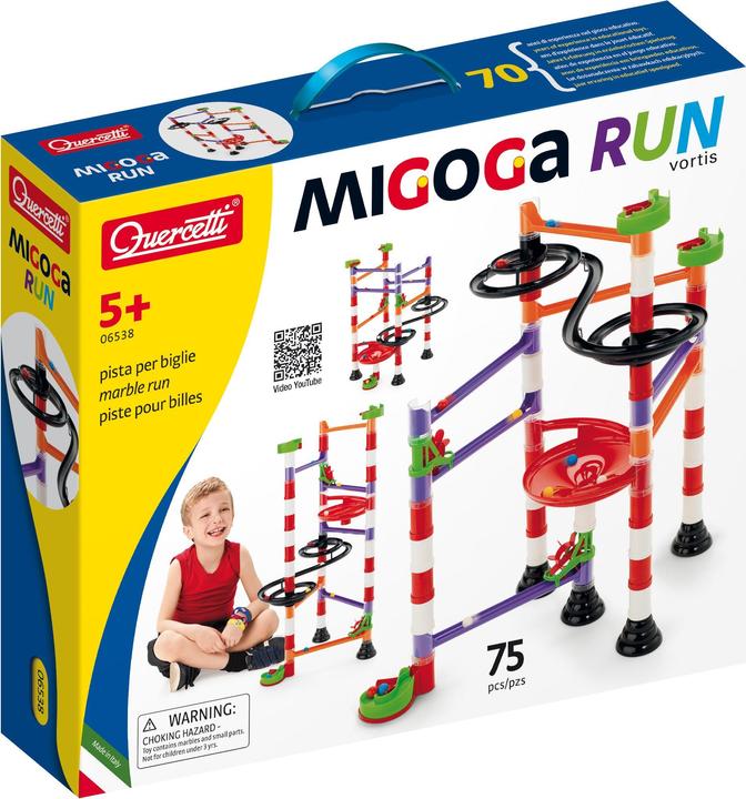 Actual product image Quercetti Marble Track Migoga Run Vortis (75 pcs)