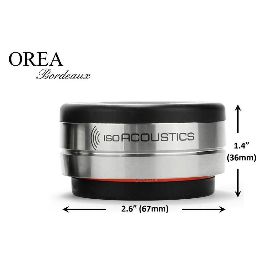 Isoacoustics Orea Bordeaux Anti Vibratie, Lautsprecher Bauteile, Silber