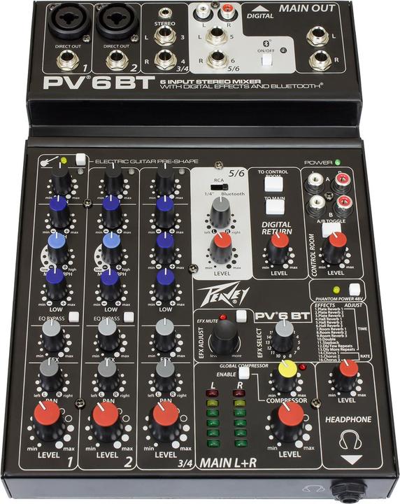 Actual product image Peavey Electronics Co. Pv 6 Bt (Studio- and Livemixer)