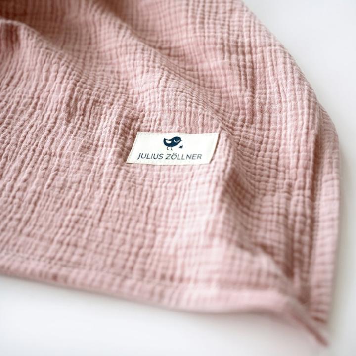 Actual product image Julius Zöllner Cuddly blanket muslin 70/100, Dusty Rose (100 x 70 cm)