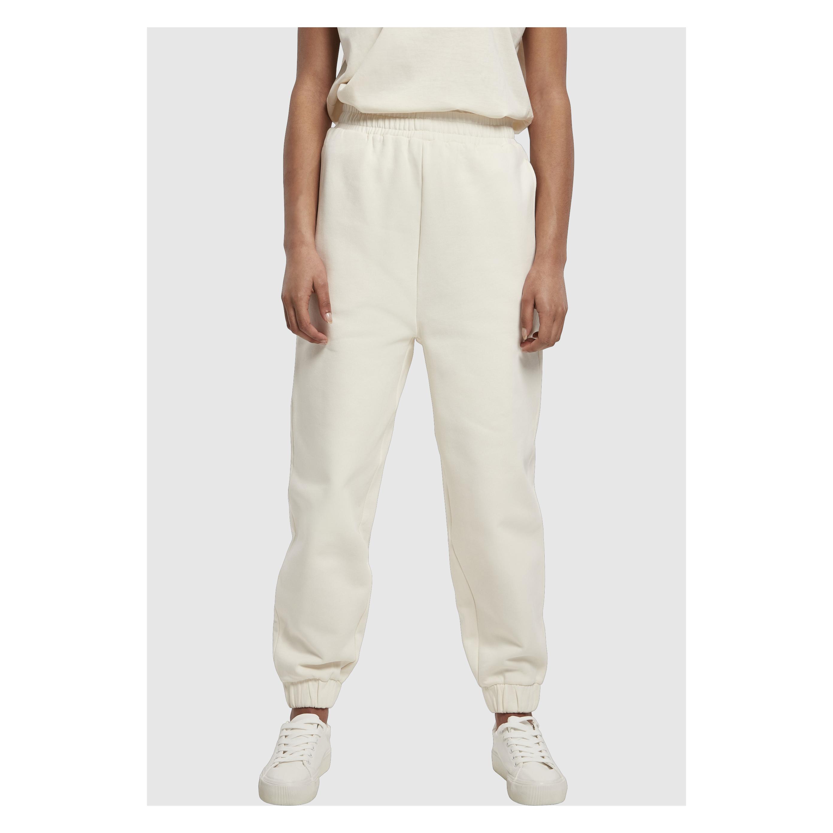 Urban Classics, Damen, Hosen, Ladies Organic High Waist Ballon Sweat Pants, Weiss, (Xl)
