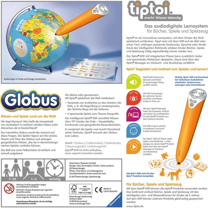 Image du produit tiptoi Le globe interactif