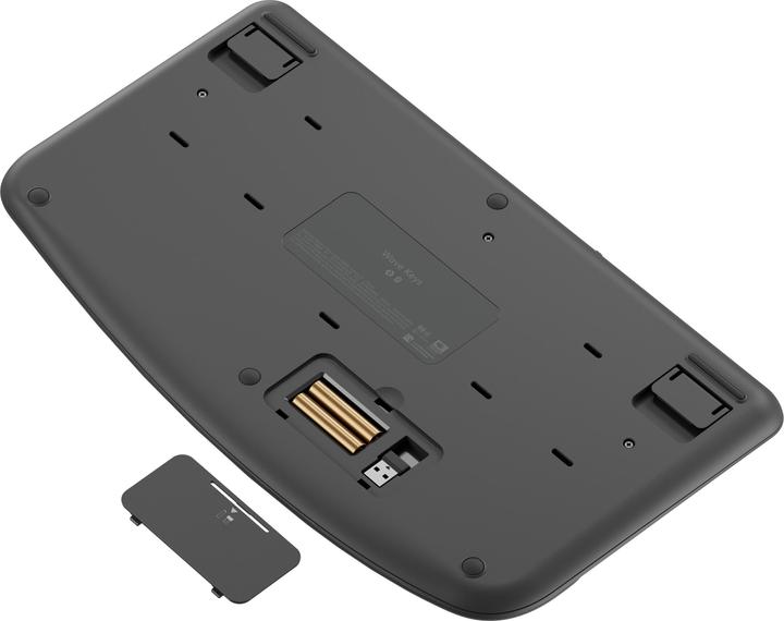 Actual product image Logitech Wave Keysergonomic Kb Graphite (English-international, Wireless)