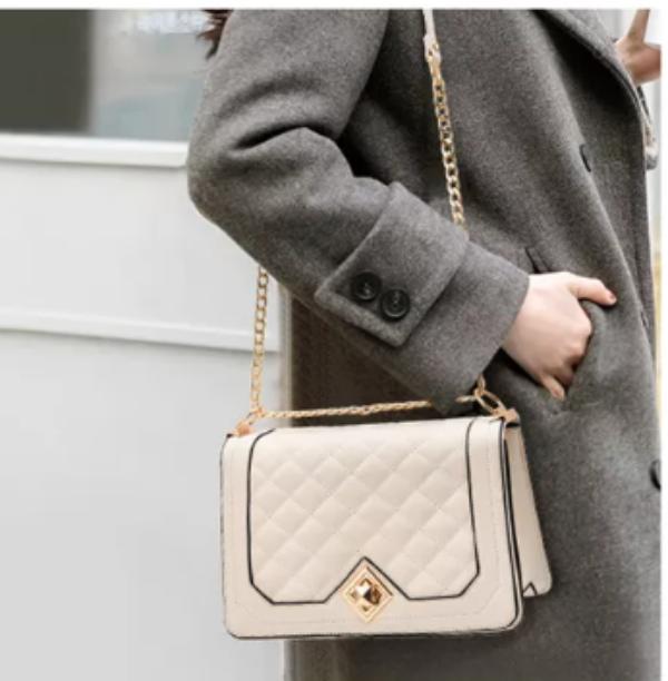 Produktbild Only-Bags.Store Handtasche Schultertasche Kleine Umhängetasche mit Kettenschulterriemen