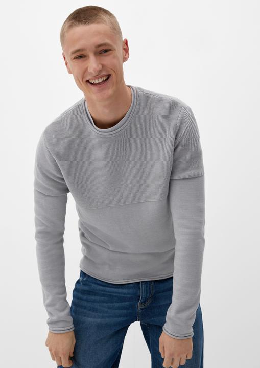 Produktbild s.Oliver Strickpullover Strickpulli mit Rollsäumen (XXL)