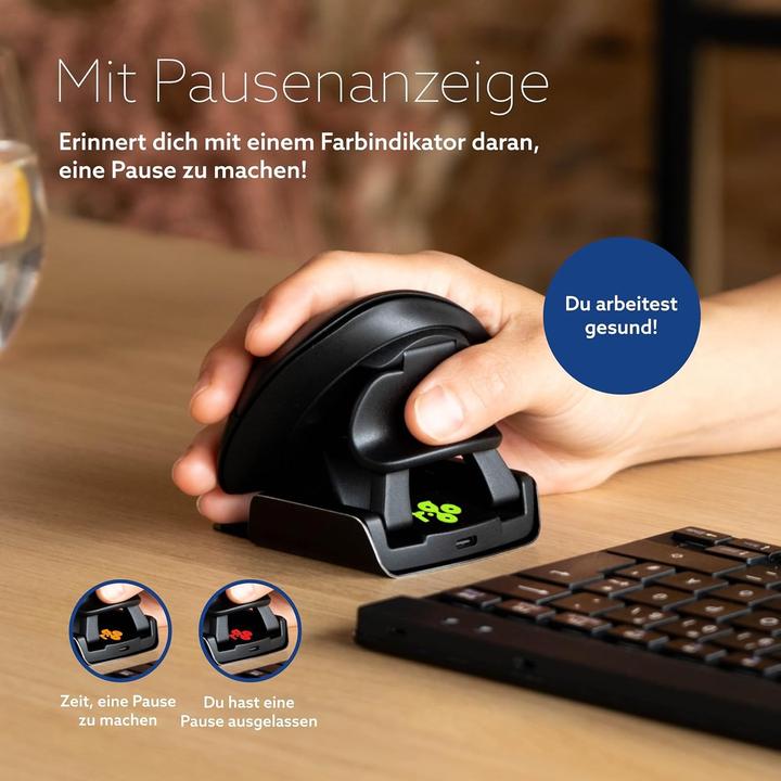 Produktbild R-Go Tools R-Go Maus Twister ergonomisch beidhändig USB u. Bluetooth sw (Kabelgebunden, Kabellos)