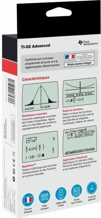 Image du produit TI 82 Avancé (Piles)