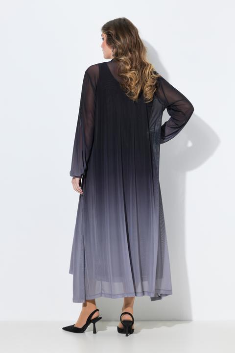 Actual product image Miamoda Straight cut color gradient mesh jacket (56)