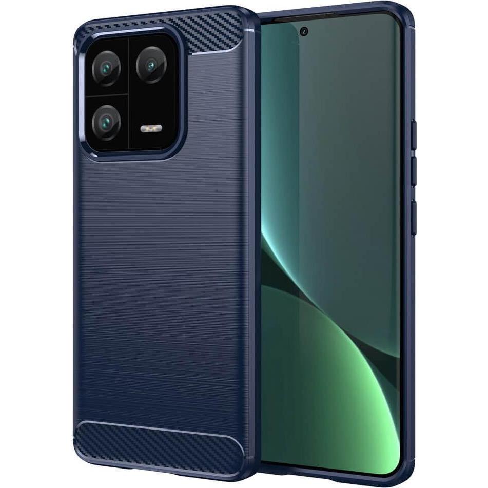 Cover-Discount Xiaomi 13 Pro - Metall Carbon Look Hülle blau (Xiaomi 13 Pro), Smartphone Hülle, Blau