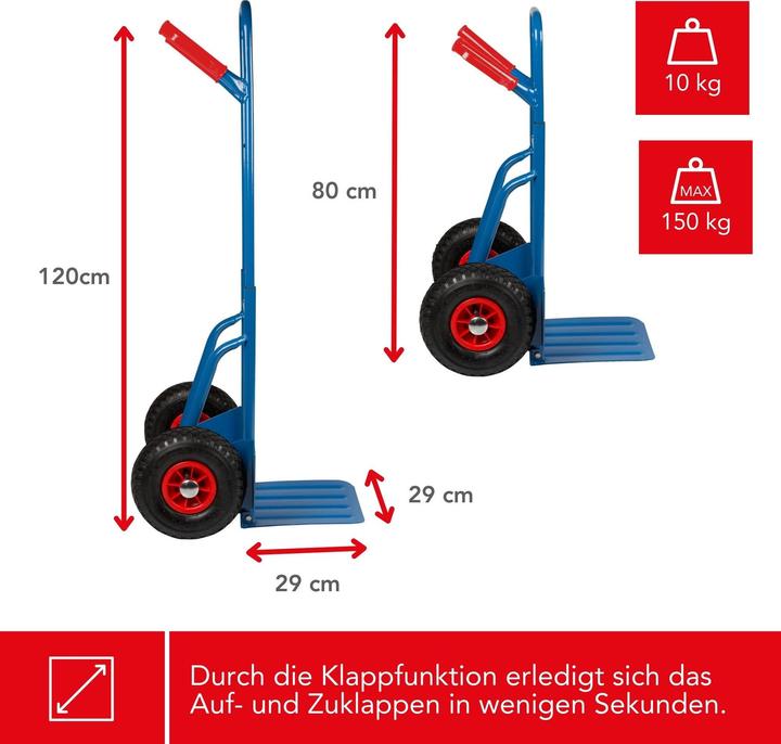 Produktbild Velleman Klappsackkarre Max. Tragkraft (150 kg)