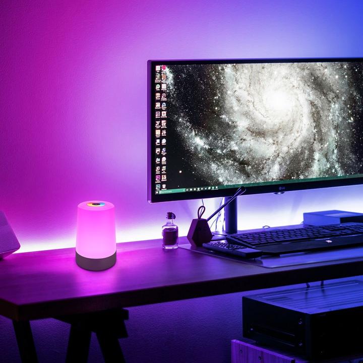 Produktbild Briloner Akku RGB+W LED Tischleuchte, Anthrazit (280 lm)
