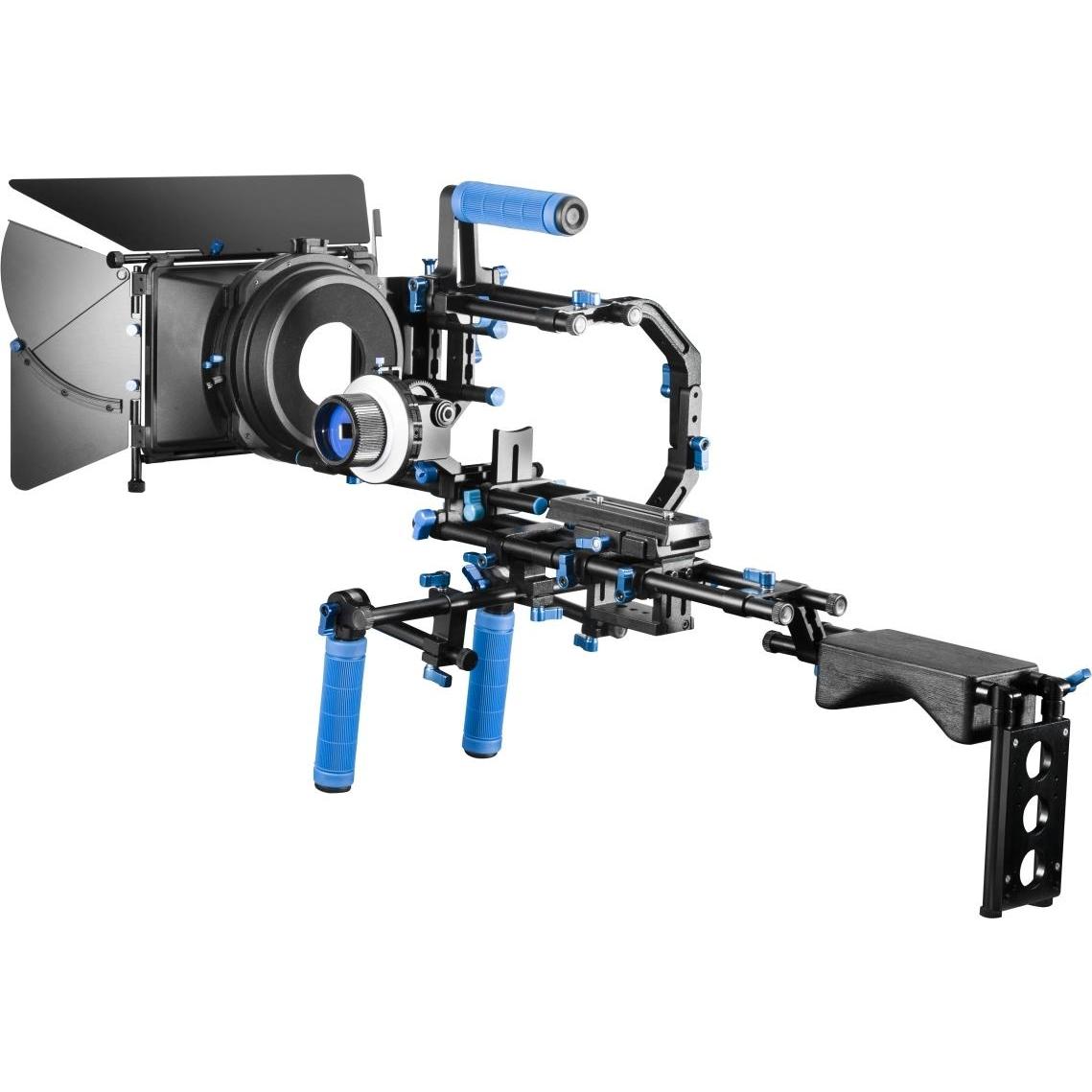 Thumbnail - Walimex Video Set Professional (Kunststoff), Stativ, Weiss, Schwarz, Blau