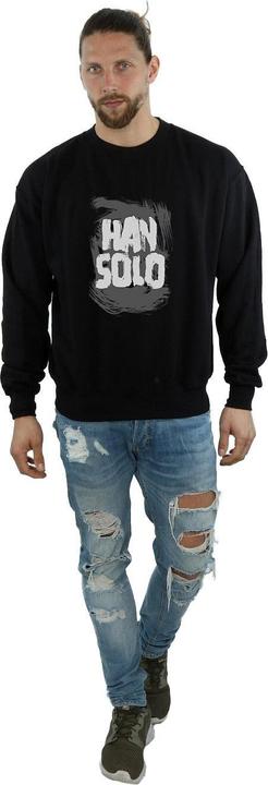 Actual product image Star Wars Mens Han Solo Text Sweatshirt (XL)