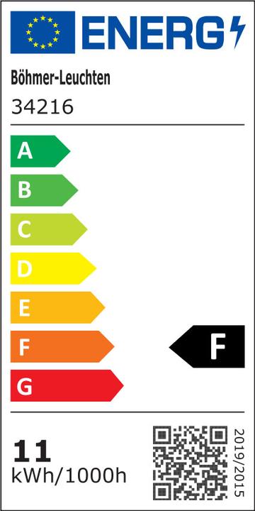 Energy Label Böhmer LED wall light 3000K 34216 (1000 lm, IP20)