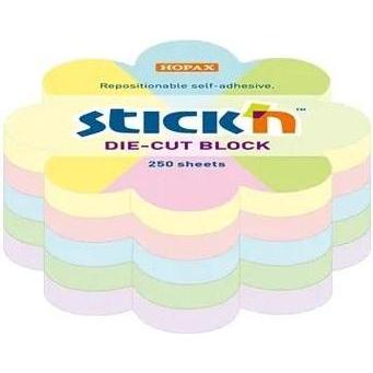 Stickn Blumennotizbuch 67x67mm 5 Farben Pastell 250k. (47784722)