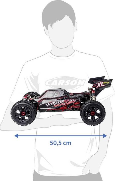 Immagine prodotto Carson 1:8 Virus 4.2 XL 100% RTR schwarz/rot (RTR pronto all'uso)