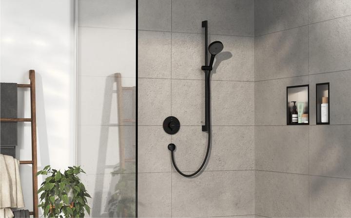 Actual product image hansgrohe ShowerSelect Comfort S thermostat, concealed, 1 consumer, round rosette, with button, 1555