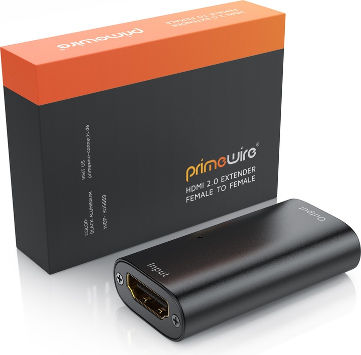 Produktbild Primewire 4K HDMI 2.0b Extender aktiver Verstärker, HDMI 2.0 Repeater Signalverstärker, bis zu 20m Entfernung