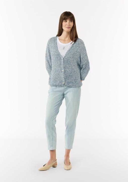 Actual product image Comma Strickjacke Strickjacke aus Baumwollmix mit Rippbündchen (L, S)