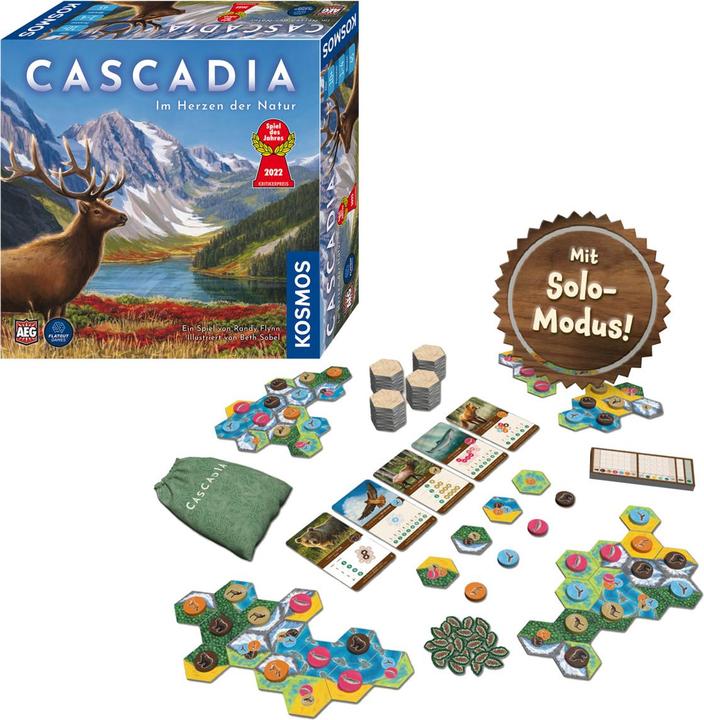 Produktbild Kosmos Familienspiel Cascadia – Im Herzen der Natur (Deutsch, 1 - 4 Spieler)