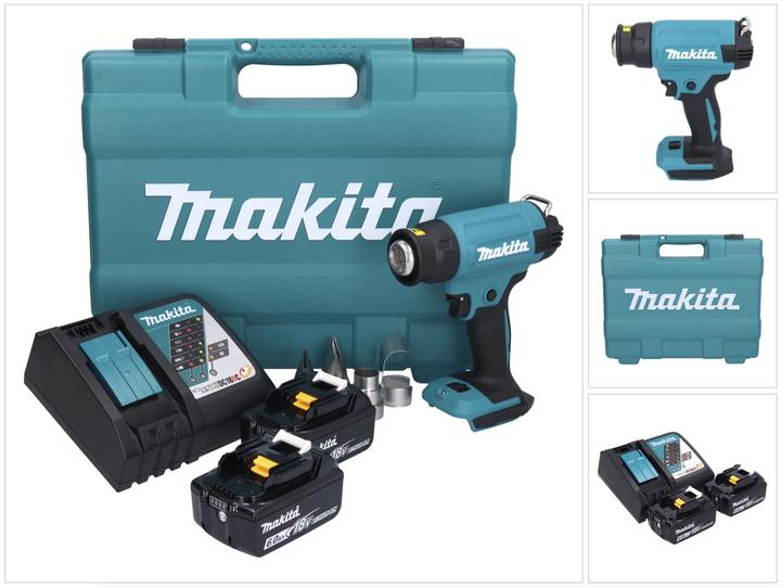 Actual product image Makita DHG 181 RGK Battery Hot Air Blower 18 V 150 - 550Â°C + 2x Battery 6,0 Ah + Charger + Case