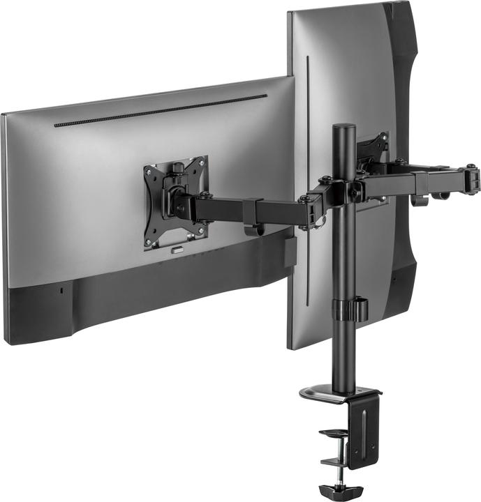 Actual product image equip Table mount 17"-32"/9kg DualTFT 360° rotation bw (Table, 32", 9 kg)