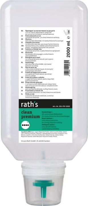 Magni rath's clean premium - 2 liter vloeibare handreiniger/handwaspasta voor zware/intensieve vervuiling. (Vloeibare zeep, 2000 ml)