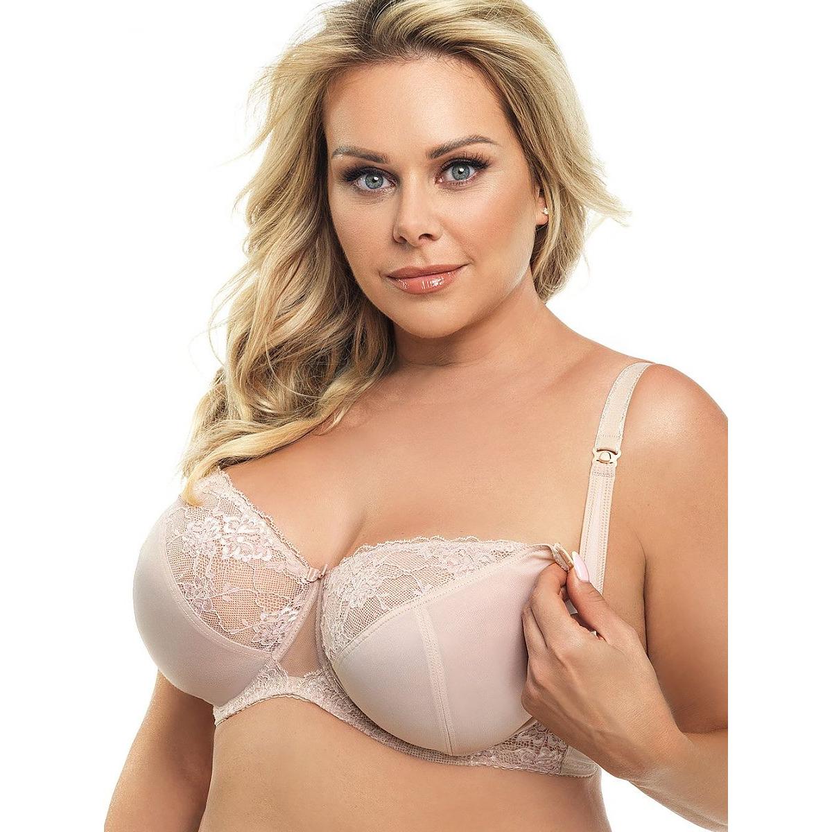 Gorsenia, BH, BH für stillende Mütter Lingerie, Beige, (80 J)