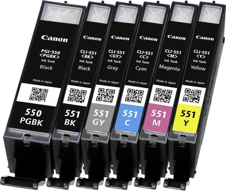 Immagine prodotto Canon Cli-551/Pgi-550 (M, C, Y, PGBK, FC, GY)