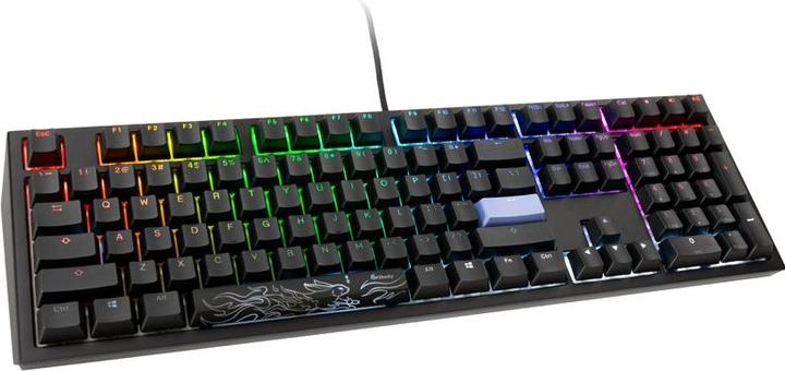 Actual product image Ducky Shine 7 PBT Gaming Keyboard, MX-Speed-Silver, RGB LED - blackout (US) (US, Cable)