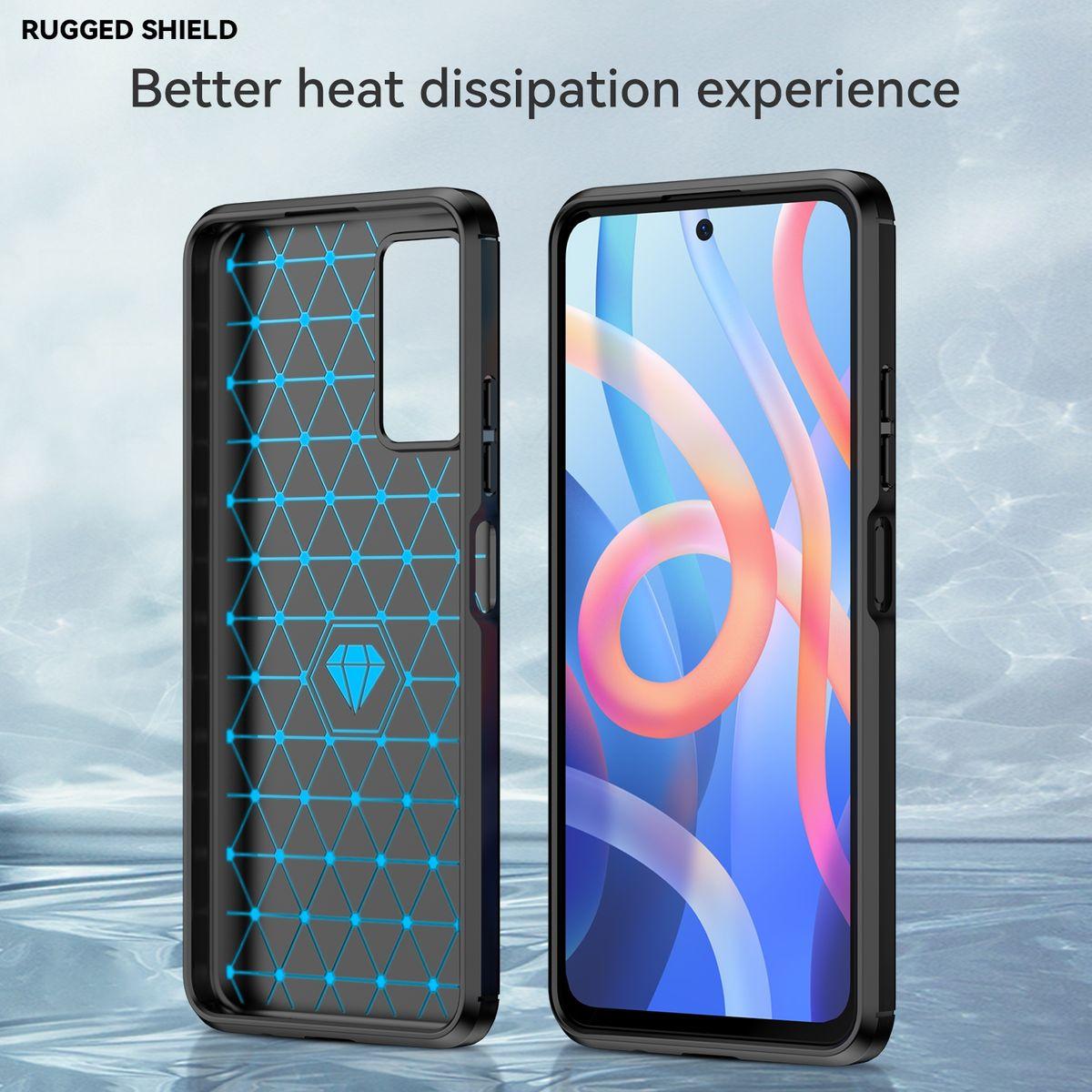 Thumbnail - König Design Hülle Handy Schutz für Sony OnePlus Realme Xiaomi Case Cover Bumper Carbon Optik (Xiaomi Poco M4 Pro 5G), S...
