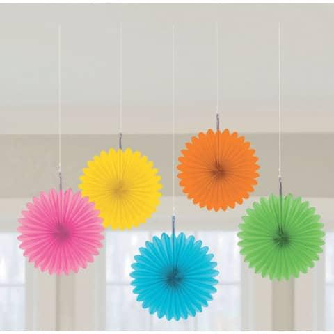 Actual product image Amscan 5 Paper Deco Fan Multi (5 pcs.)