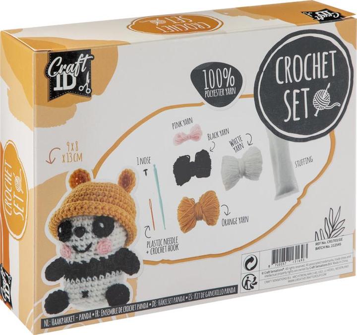 Productafbeelding Legind Craft ID - Haakpakket panda, 9x8x13cm - (K-CR1703/GE)