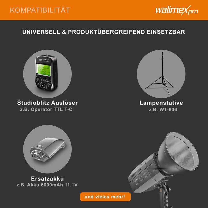 Image du produit Walimex pro pro Flash à batterie Mover 400 TTL (Tête de flash, 400 Ws)