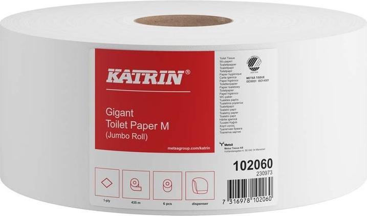 Katrin Toilet paper Basic Gig M 1-ply 435m 6rl 102060 - (6 rolls per box) (6 pcs.)
