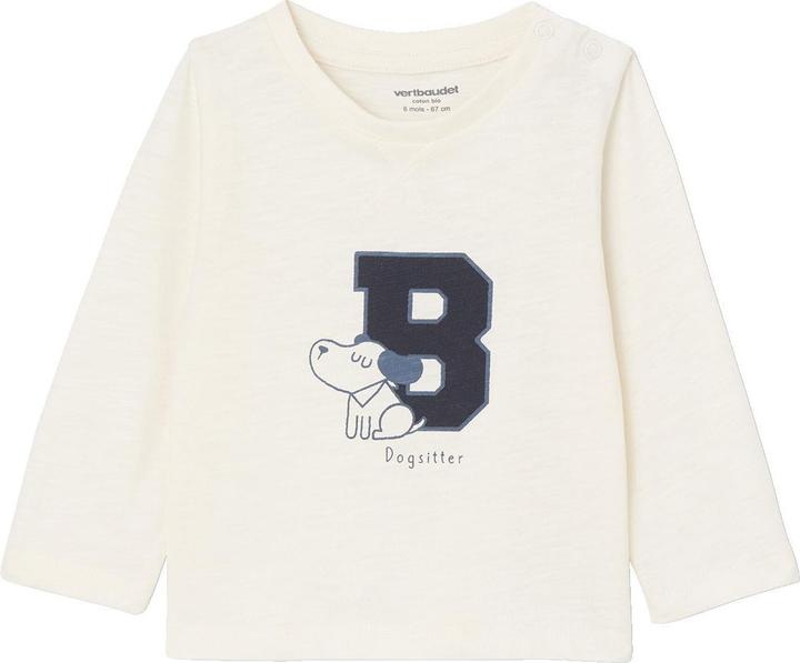 Actual product image Vertbaudet Bio-Kollektion: Baby Shirt mit Print vorn (86)