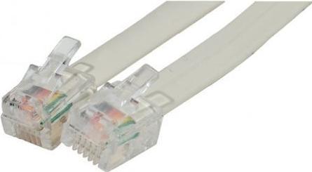 Produktbild Exertis Connect Telefonkabel, elfenbein, 7,0 m Telefonkabel, RJ12 an RJ12