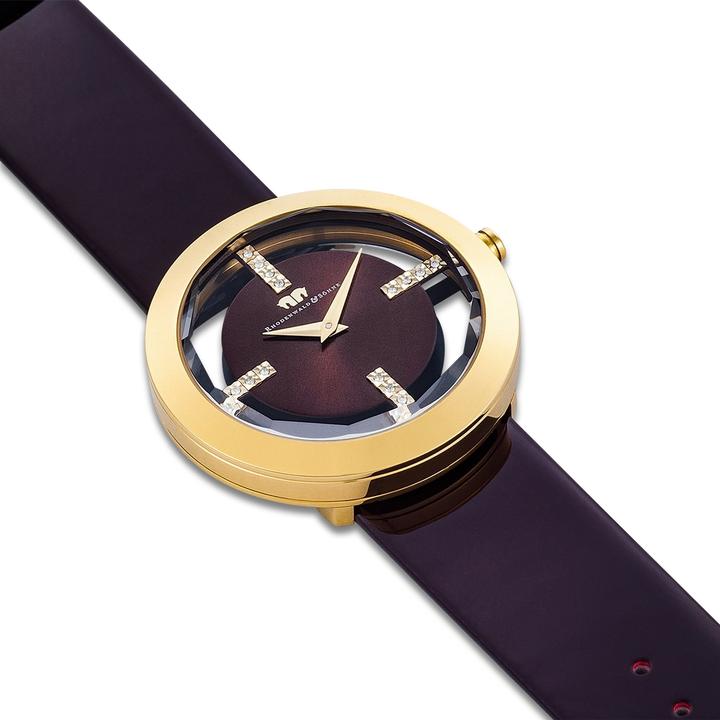 Produktbild Damen Quarzuhr Lucrezia Echtleder dunkelbraun - 4330 (Analoguhr, 42 mm)
