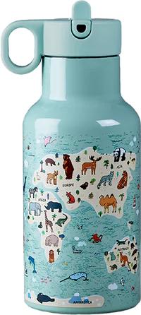 Chic.Mic Thermosflasche Mit Zwei Verschlüssen Für Kinder, Tiere, Karte